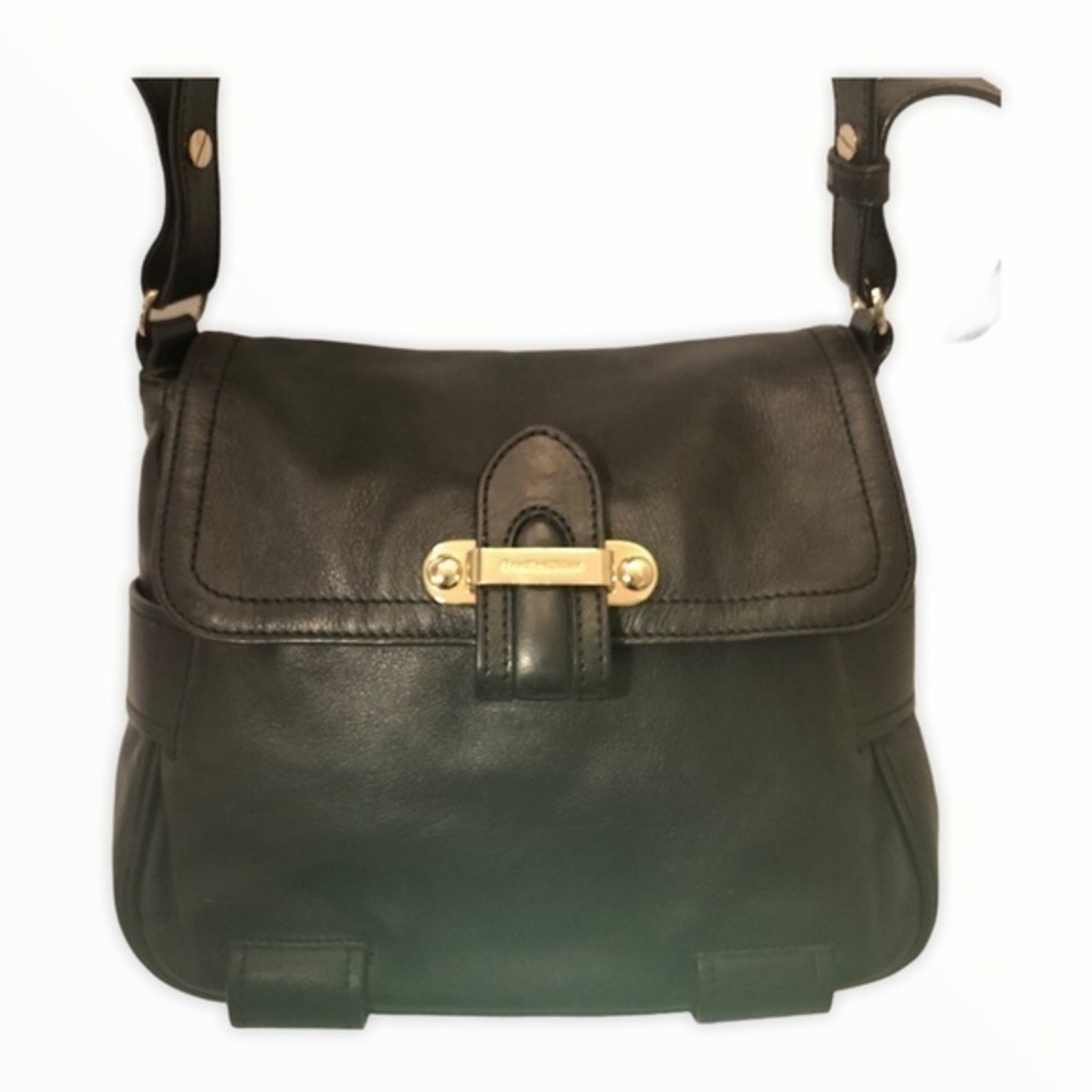 See by Chloe black leather flap messenger bag